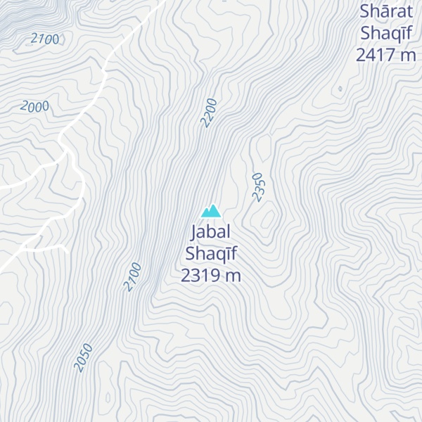 Map of Jabal Shaqīf
