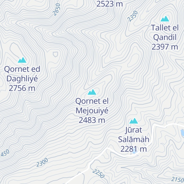 Map of Qornet el Mejouiyé
