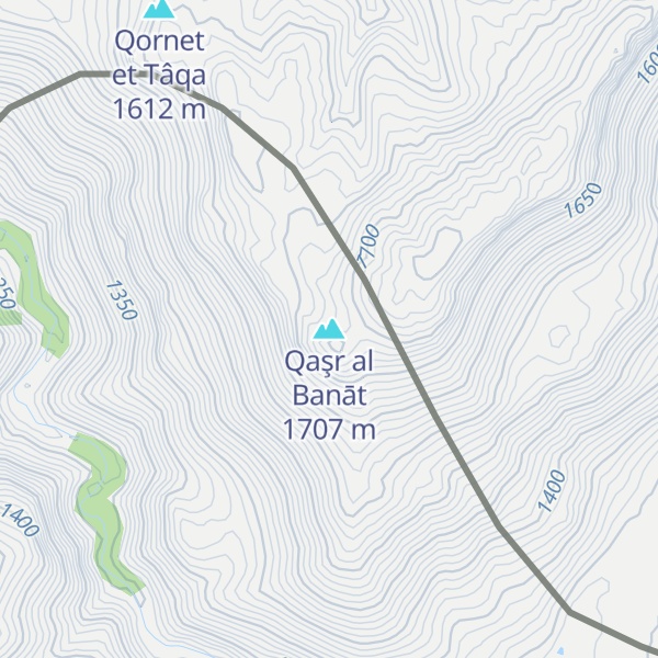 Map of Qaşr al Banāt