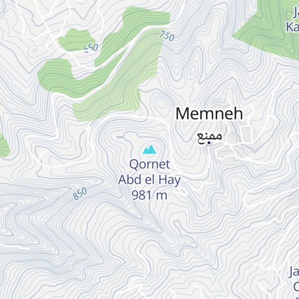 Map of Qornet Abd el Hay