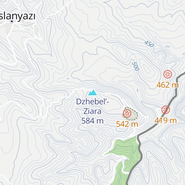 Map of Dzhebel’-Ziara