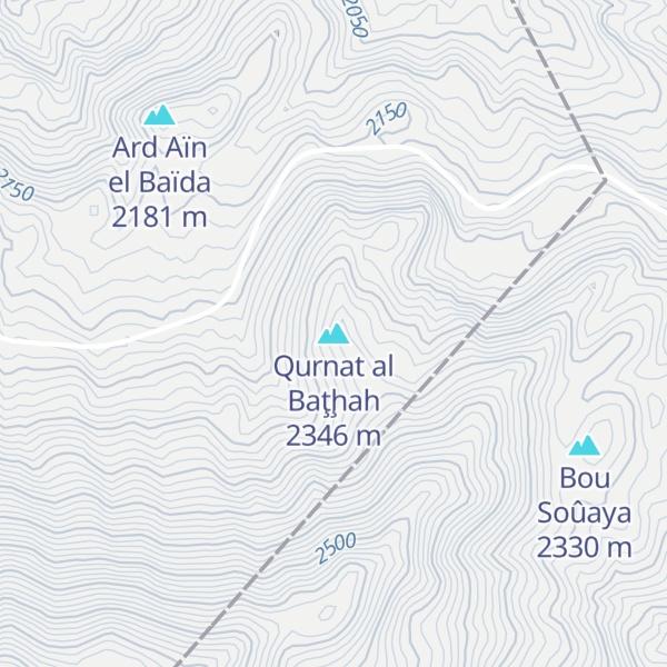 Map of Qurnat al Baţḩah