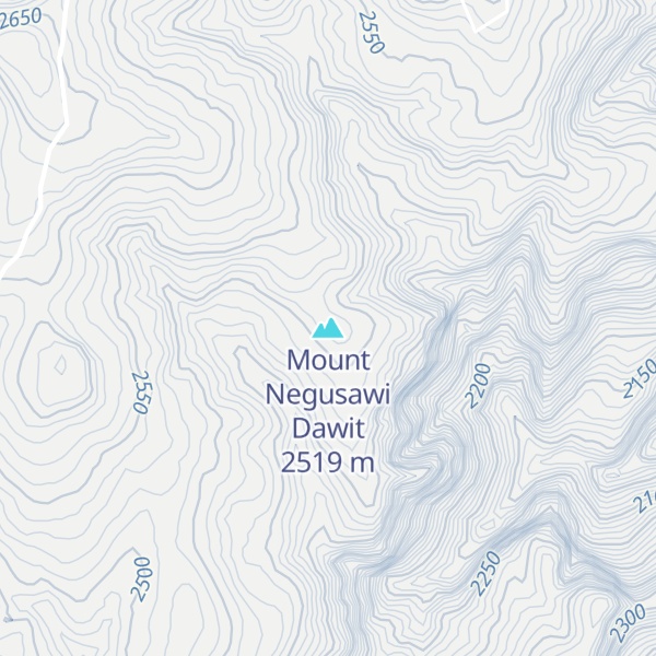 Map of Mount Negusawi Dawit