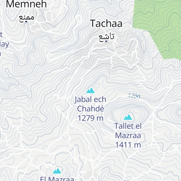 Map of Jabal ech Chahdé