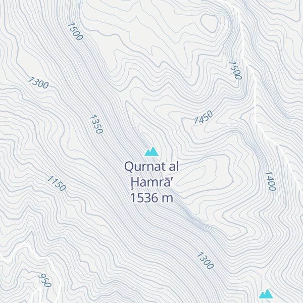 Map of Qurnat al Ḩamrā’