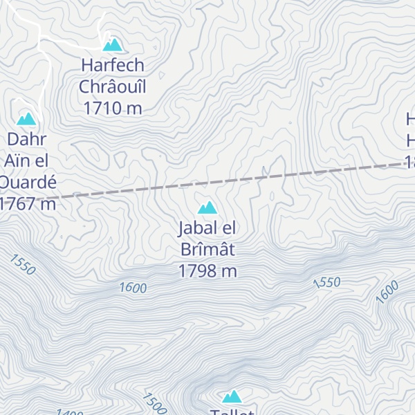 Map of Jabal el Brîmât