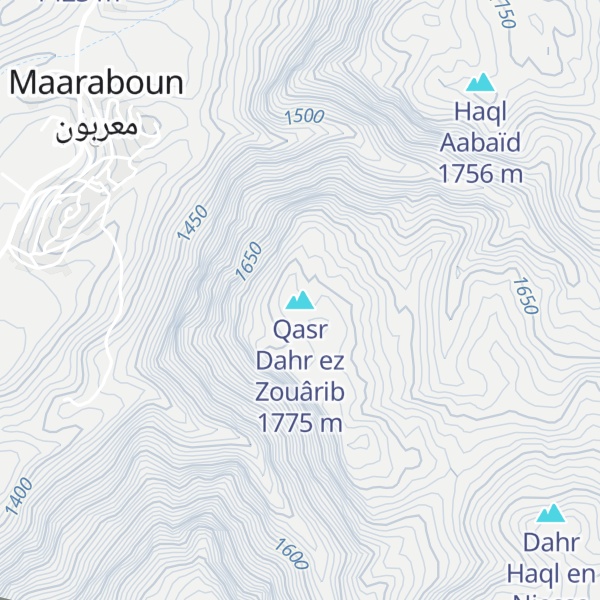 Map of Qasr Dahr ez Zouârib