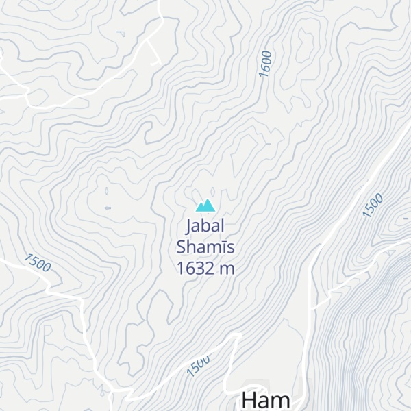 Map of Jabal Shamīs