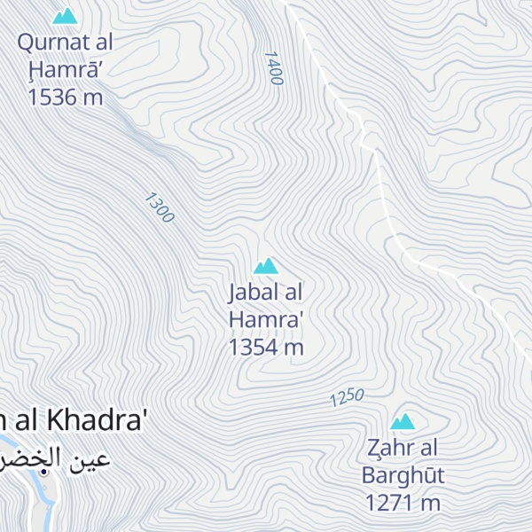 Map of Jabal al Hamra'
