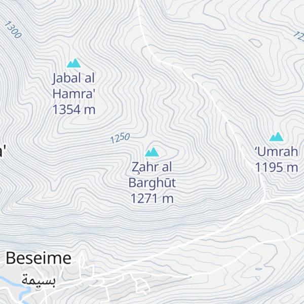 Map of Z̧ahr al Barghūt