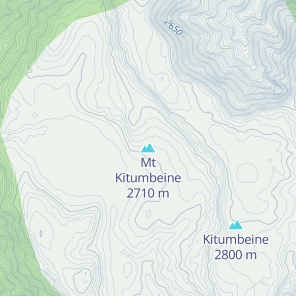 Map of Mt Kitumbeine