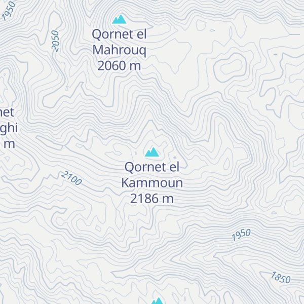 Map of Qornet el Kammoun
