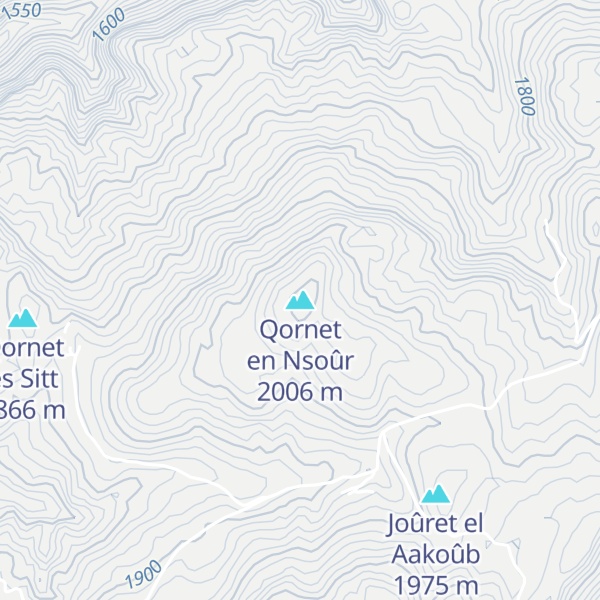Map of Qornet en Nsoûr