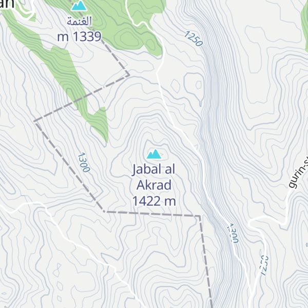 Map of Jabal al Akrad