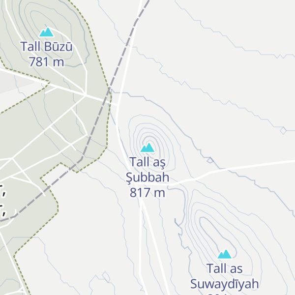 Map of Tall aş Şubbah