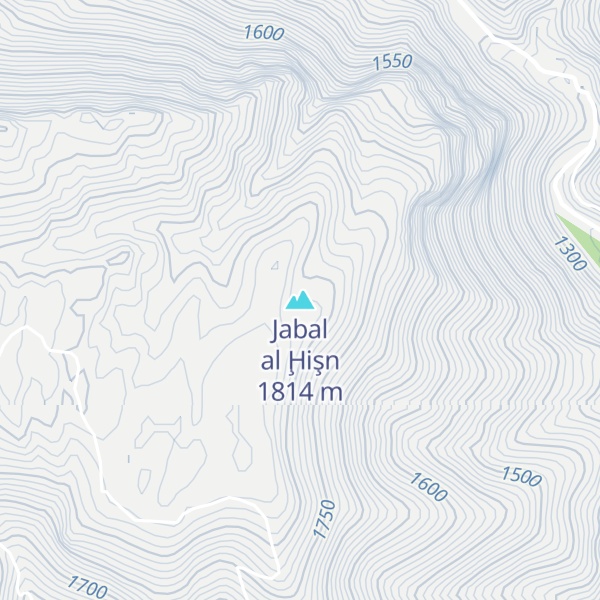 Map of Jabal al Ḩişn