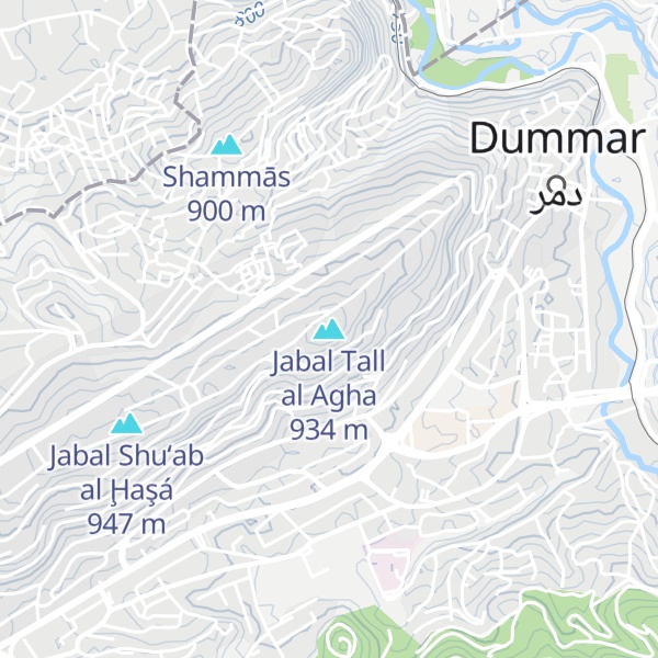 Map of Jabal Tall al Agha