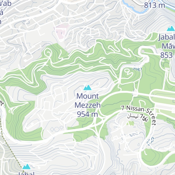 Map of Mount Mezzeh