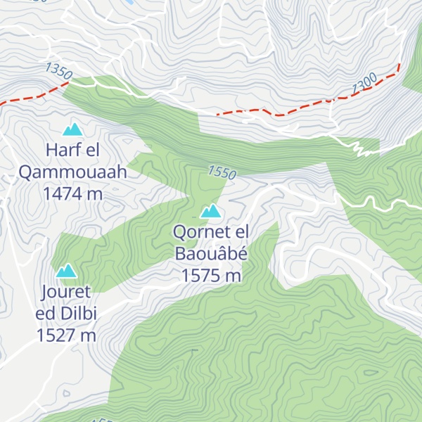 Map of Qornet el Baouâbé