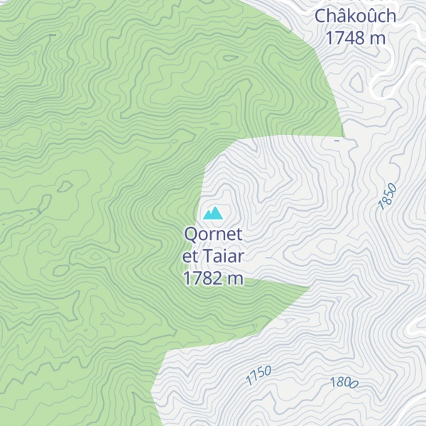 Map of Qornet et Taiar