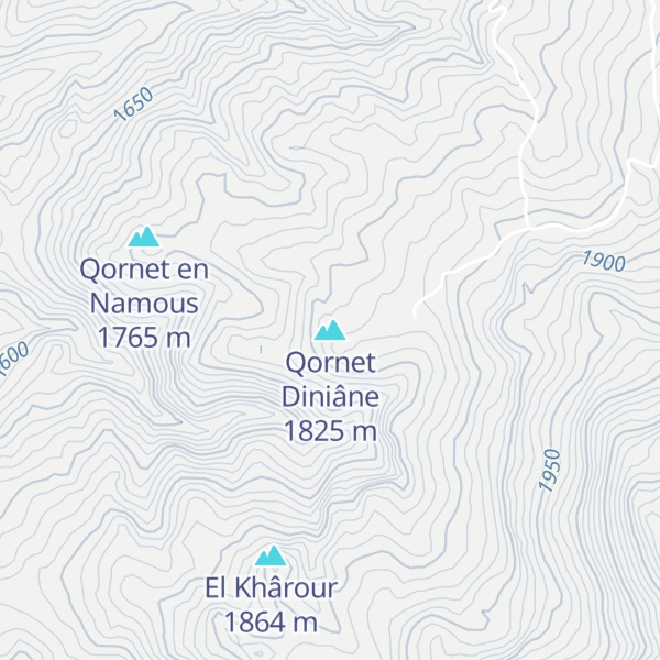 Map of Qornet Diniâne