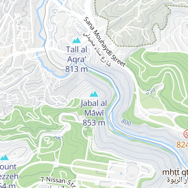 Map of Jabal al Māwī