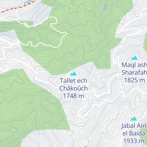 Map of Tallet ech Châkoûch