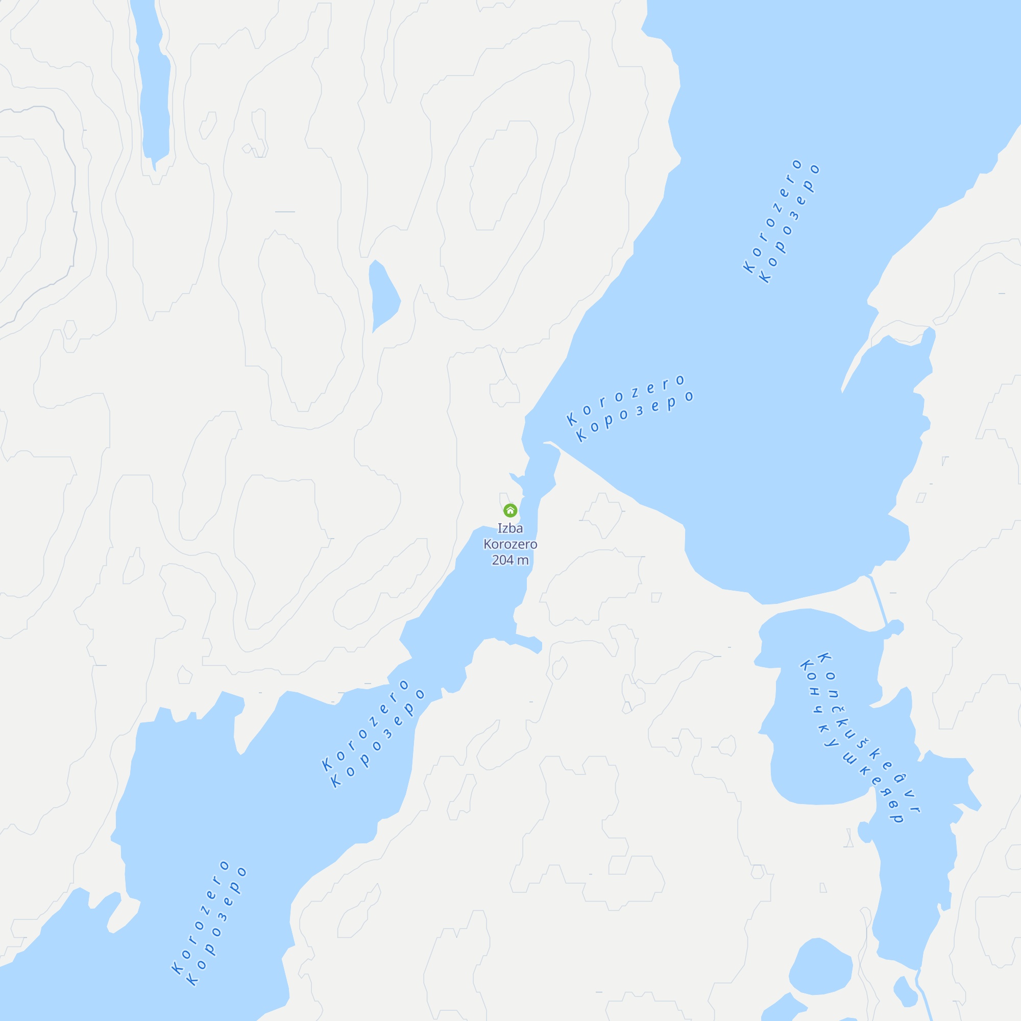 Izba Korozero map