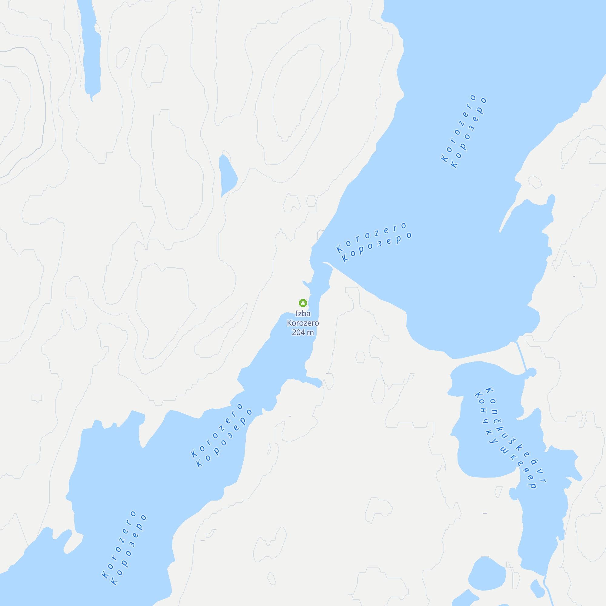 Izba Korozero map