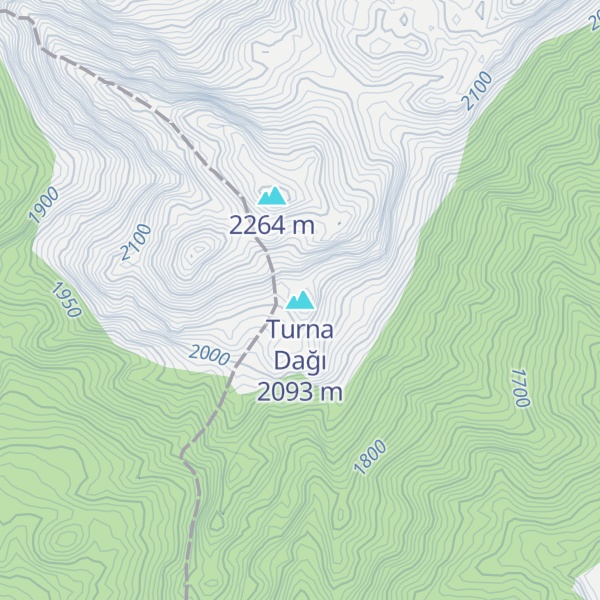 Map of Turna Dağı