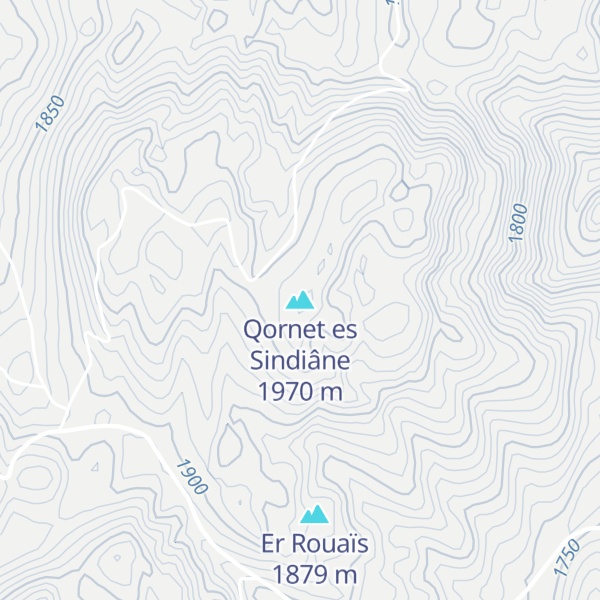 Map of Qornet es Sindiâne