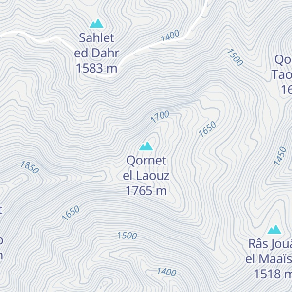 Map of Qornet el Laouz