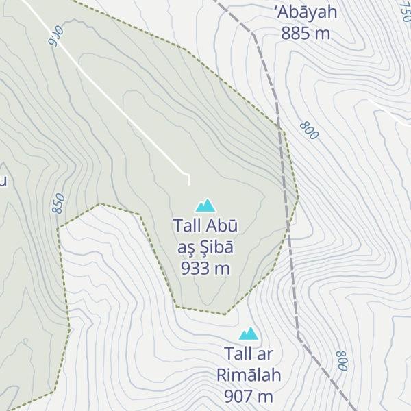 Map of Tall Abū aş Şibā
