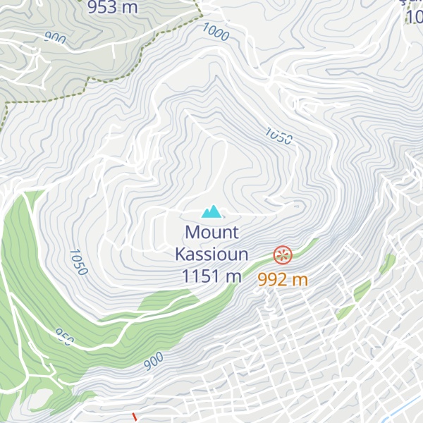 Map of Mount Kassioun