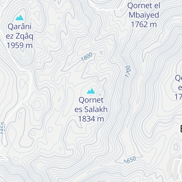 Map of Qornet es Salakh