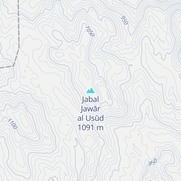 Map of Jabal Jawār al Usūd
