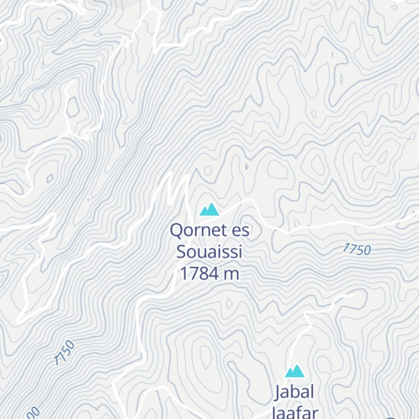 Map of Qornet es Souaissi