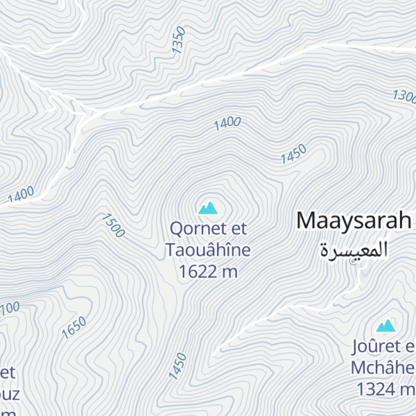 Map of Qornet et Taouâhîne
