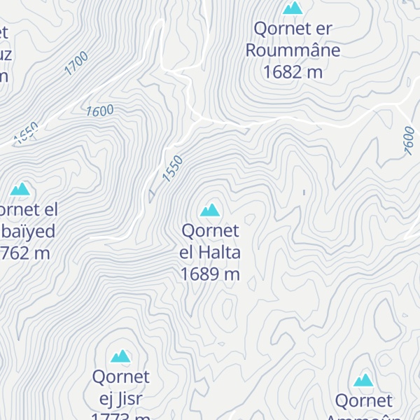 Map of Qornet el Halta