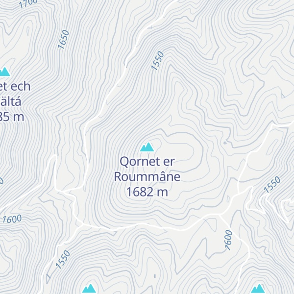 Map of Qornet er Roummâne