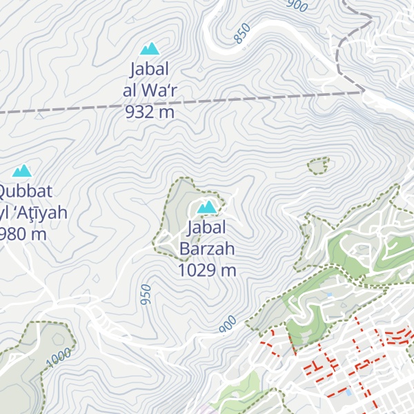 Map of Jabal Barzah