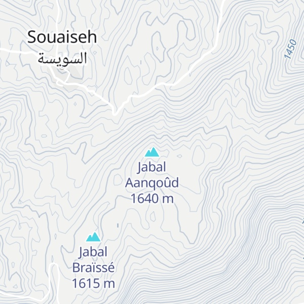 Map of Jabal Aanqoûd