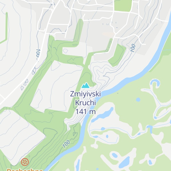 Map of Zmiyivski Kruchi