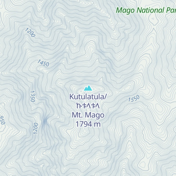Map of Kutulatula/ኩቱላቱላ Mt. Mago
