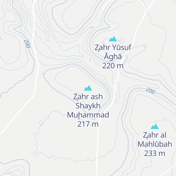 Map of Z̧ahr ash Shaykh Muḩammad