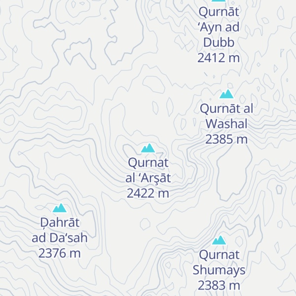 Map of Qurnat al ‘Arşāt