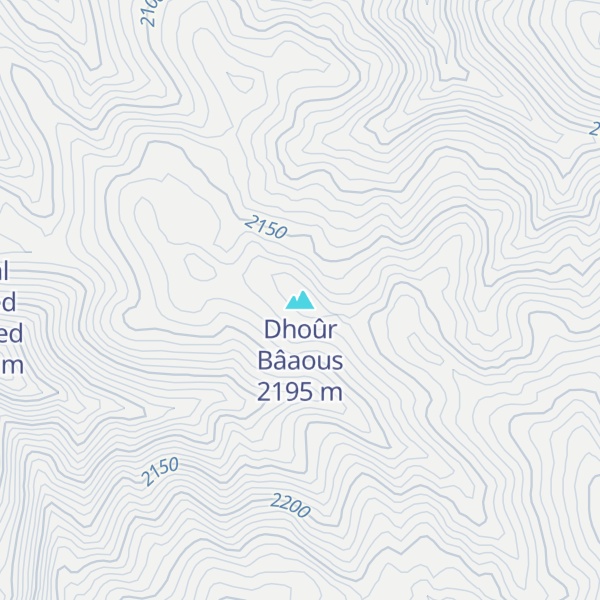 Map of Dhoûr Bâaous