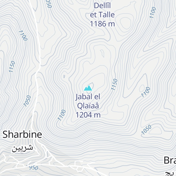 Map of Jabal el Qlaïaâ
