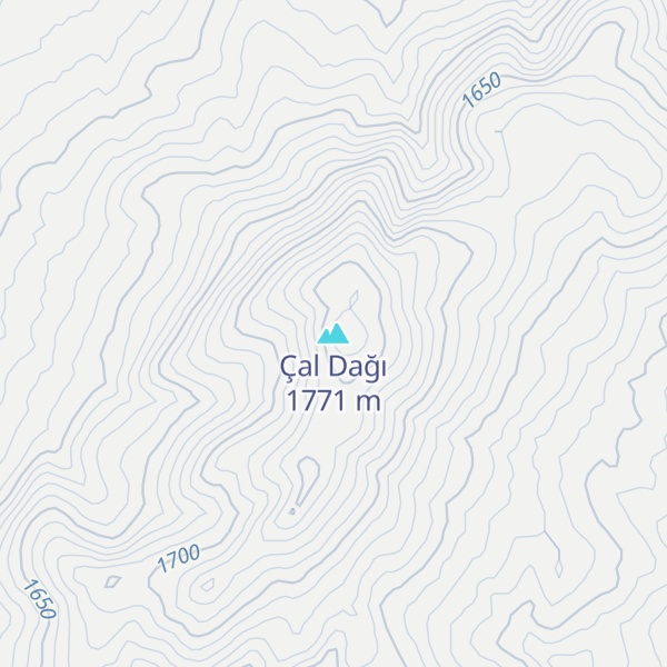 Map of Çal Dağı