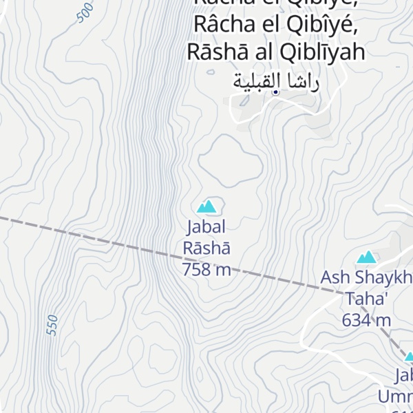 Map of Jabal Rāshā